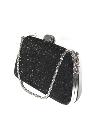Keeba Palsim Siyah Abiye Çanta. Clutch Siyah Simli Gece Çantası. Abiye Çanta Siyah. Siyah Abiye Çantası. GÜMÜŞ
