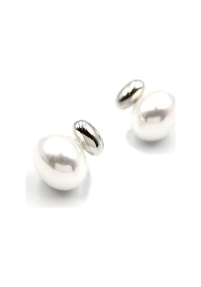 Oval İnci Küpe - Gümüş Çok Renkli 02550410