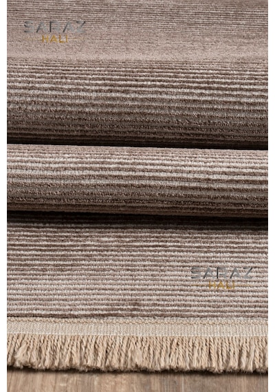 Saraz Halı Parma Düz Kahve Model Dokuma Halı Kilim Yolluk Salon Halısı Modern Dokuma Kahve