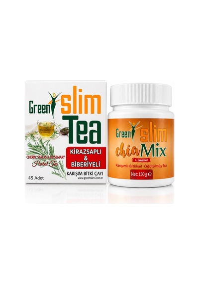 Kiraz Saplı Biberiyeli Karışım Bitki Çayı 45 Adet + Chia Mix 150 G 2'li Bitkisel Set - 943197848
