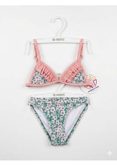 My Kids Wear Sweet Blossom Desenli Kız Çocuk Bikini Takımı 1003 Karışık