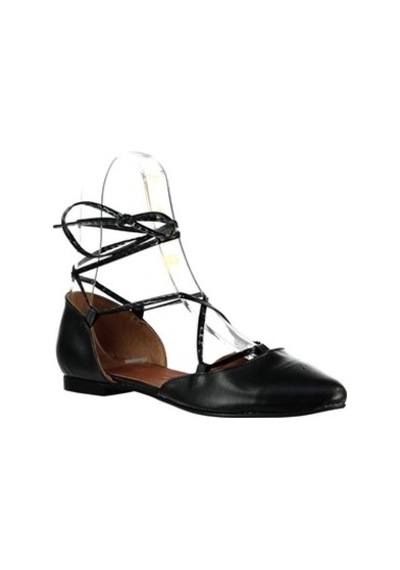Fox Shoes Siyah Kadın Babet B726047209