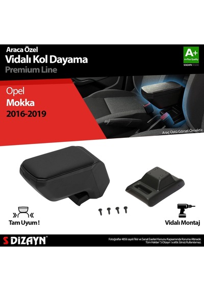 Opel Mokka Abs Vidalı Kol Dayama Kolçak Siyah 2016-2019 A+kalite