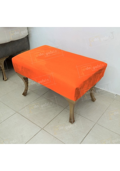 Puf Bench Orta Sehpa 75 Cm Turuncu