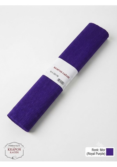 Premium Mor Krapon Süsleme Kağıdı 50x200 Cm 60 Gr Parti, Organizasyon Ve Okul Etkinlikleri İçin 1 Adet