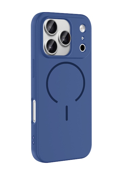 Apple Uyumlu iPhone 17 Pro Max Kılıf M-safe Şarj Özellikli Zore Meta Kapak - Lacivert Lacivert