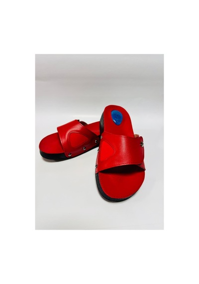 Style Comfort Ortopedik Halluks Valgus Anatomik Taban Kemik Çıkıntısı Ve Topuk Dikeni Terliği Cırtlı Schwjl.03 Kırmızı