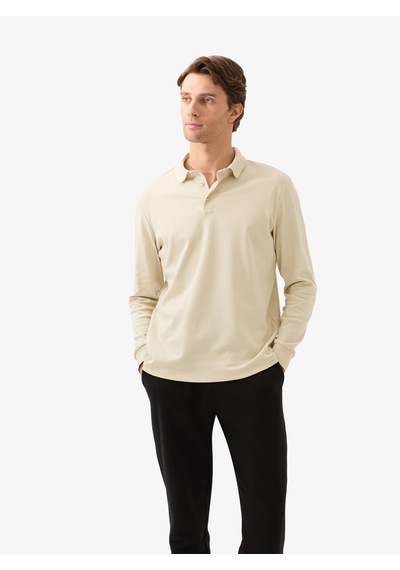 Erkek Polo Yaka T-shirt 40819 - Krem Krem