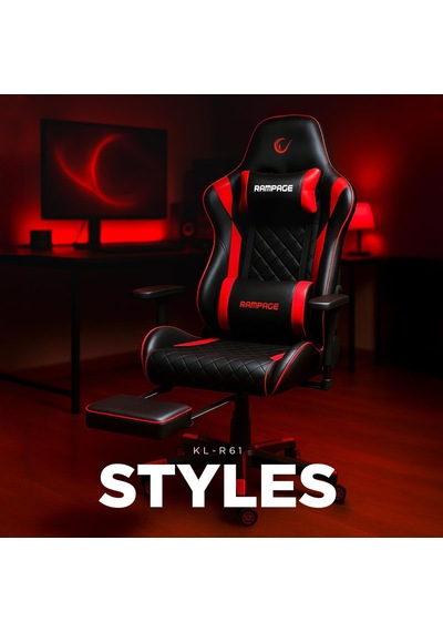 Styles Kl-r61 Kırmızı/siyah Oyuncu Koltuğu Çok Renkli