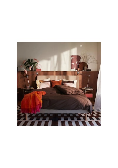Ikea Markblamme Halı 160 X 230 Cm Bordo - Beyaz - Pembe Çok Renkli