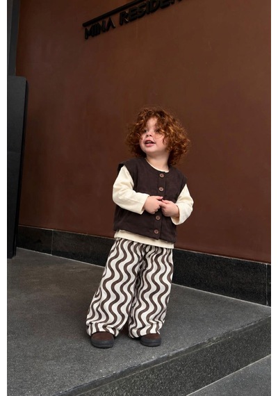 Minigimin Cicileri Milano Gabardin Kapitone Elyaflı Unisex Çocuk Yelek - Kahve Kahverengi Minigimin Cicileri Milano Gabardin Kapitone Elyaflı Unisex Çocuk Yelek - Kahve Kahverengi