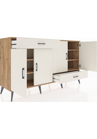 Hyperion Konsol 5 Raflı 2 Çekmeceli 4 Kapaklı 176x44x99 Çam-aytaş Çam-aytaşı Hyperion Konsol 5 Raflı 2 Çekmeceli 4 Kapaklı 176x44x99 Çam-aytaş Çam-aytaşı