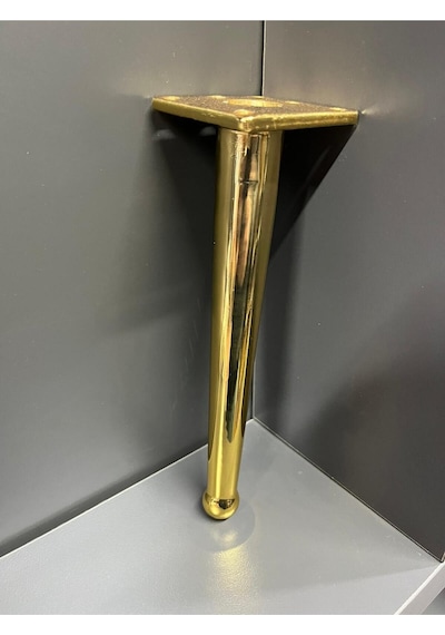 Bone Metal Ayak 25cm Altın Renk Koltuk Puf Dolap Tv Ünite Modern Mobilya Ayağı Komidin Gold