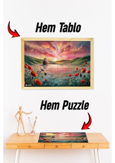 Ahşap Çerçeveli Puzzle - Tablo Hthp - 016 23 X 32 120 Parça