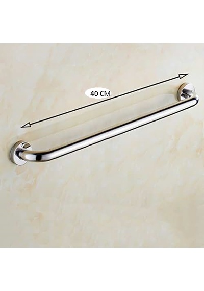 Q19 40cm Paslanmaz Parlak Banyo Wc Küvet Yani Bedensel Engelli Tutunma Bari Tutamak Parlak Krom
