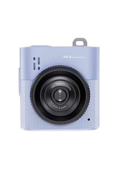 Mini Dijital Kamera 64mp 16x Digital Zoom Retro Vintage 1.4 Ekranlı Video Kamera Taşınabilir Tasarı Mavi