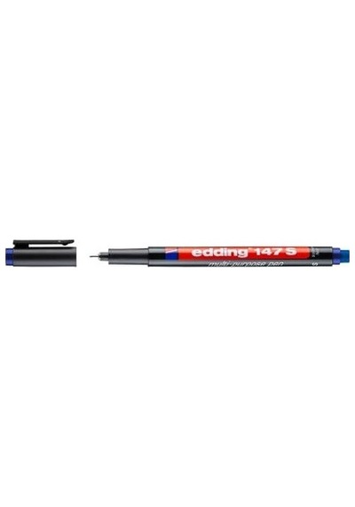 Edding e-147s Asetat Kalemı-sılgılı Mavi 10 Lu