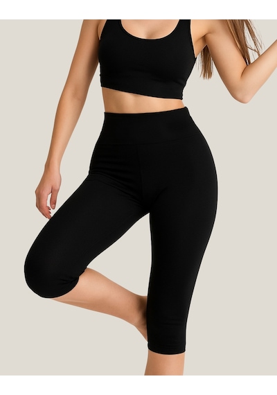Alya Underwear Diz Altı Kapri Tayt Yüksek Bel Likralı Parlak Dalgıç Kumaş, Antrasit Füme SiYAH Alya Underwear Diz Altı Kapri Tayt Yüksek Bel Likralı Parlak Dalgıç Kumaş, Antrasit Füme SiYAH