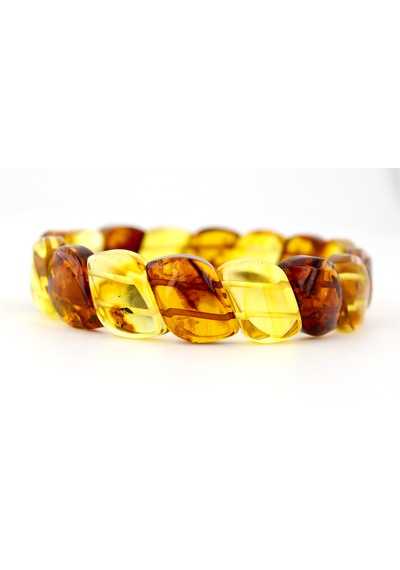 Kehribar Bileklik Özel Roleks Tasarım Ambergold Blk23-44 Çok Renkli