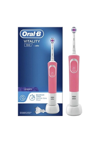 Tr Vitality 100 3d White Şarjlı Diş Fırçası Pembe Diğer