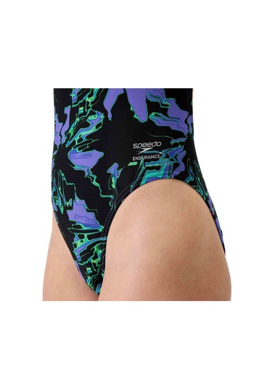 Speedo Fl Printed Leaderback Af Kadın Yüzücü Mayosu Çok Renkli