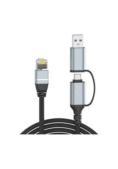 Usb C - Ethernet Kablosu 10 Ft, Tip C - Rj45 Lan Kablosu, Gigabit Ağ İnternet Adaptörü, Doğrudan Bağlı, Thunderbolt 4/3 Macbook Air/pro, Xps, İphone 15 Serisi, Galaxy S24 İle Uyumlu