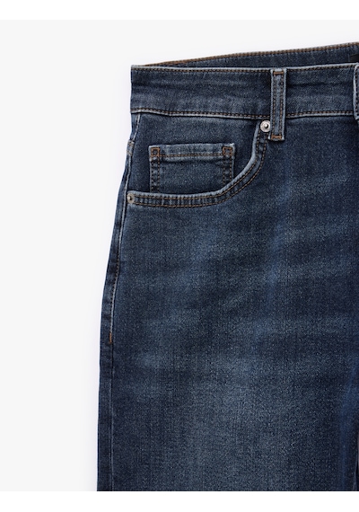 Koton Normal Bel Pamuklu Bermuda Slim Fit Jean Şort İndigo Stone 6sam40331nd İndigo - Taş Rengi