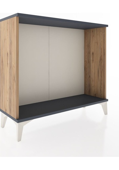 Arges Şifonyer 88x30x80 Çam-antrasit Çam