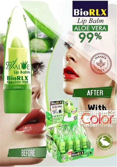 Biorlx Aloe Vera Dudak Bakım Kremi - Renksiz 3,5 Gr