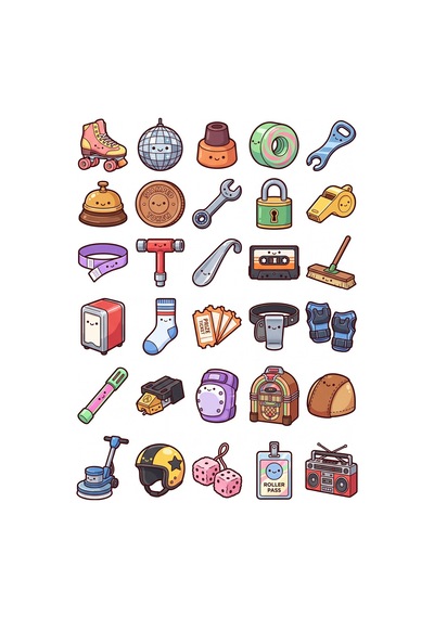 30 Adet Retro Paten Pisti Sticker Seti - Laptop, Kask, Ajanda Çok Renkli
