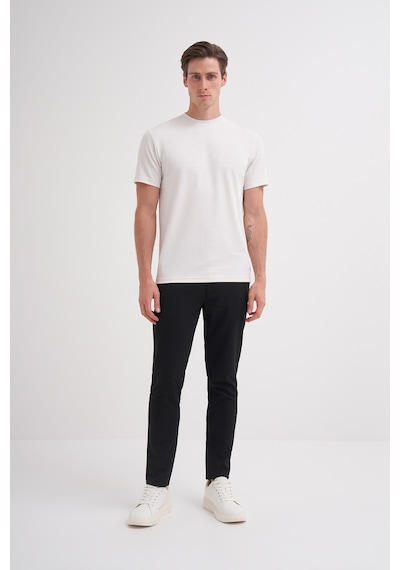 Cazador Bisiklet Yaka Erkek Beyaz T-shirt 40470 Beyaz