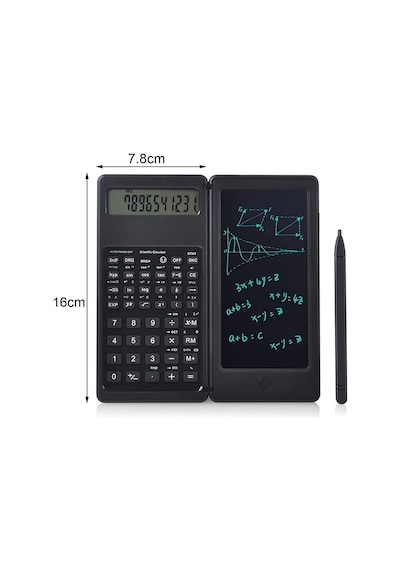 Lunaev Silinebilir Lcd Yazı Tabletli,kalemli Katlanabilir Bilimsel Hesap Makinesi 010