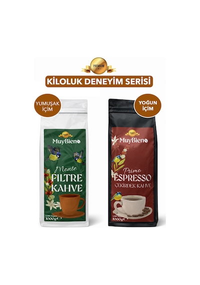 Premium Kiloluk Çekirdek Kahve Deneyim Serisi 2in1 Çekirdek Kahve