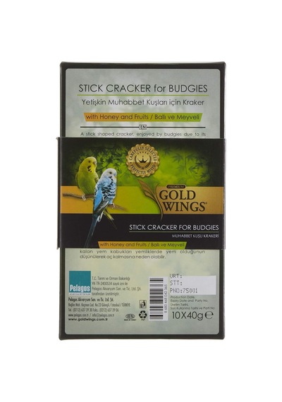 Gold Wings Premium Ballı-meyveli Muhabbet Kuşu Krakeri, 10'lu Kutu