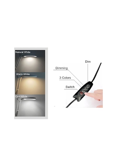 Wlue Flexible Metal 72 Led Ring Masa Lambası 360 Dönebilen Esnek Diğer
