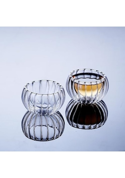Dekoratif Cam Lokumluk, 8x8 Cm, 6'lı Set