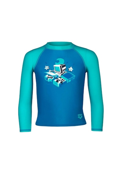 Arena 003589860 Friends Kids Uv L/s Tee Unisex Çocuk Yüzücü T-shirt Mavi