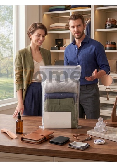 10 Lu Fermuarlı Organizer Çanta Seti 30x40cm Çok Amaçlı Makyaj, Seyahat Ve Düzenleme Çantası Şeffaf