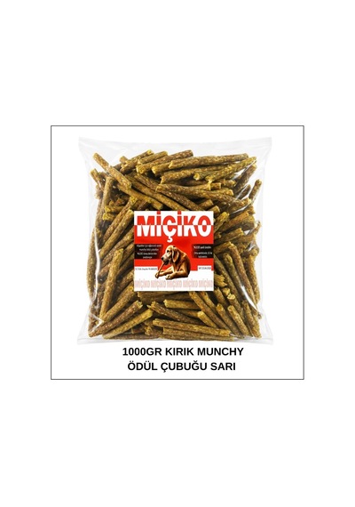 Köpekler İçin Kırık Munchy Ödül Çubuğu 1000gr Sarı