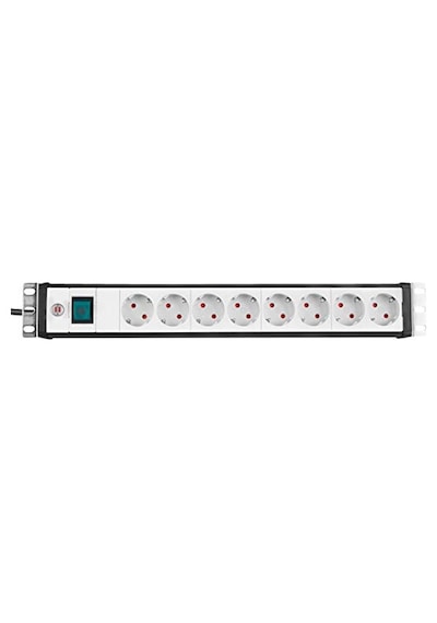 Premium-line, Çoklu Priz 8 Kat 19 Format İçin İdeal Serverschraenke Şalter Ve 3 M Kablo Renk: Açık Gri/siyah 0