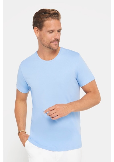 Tudors Erkek Slim Fit Dar Kesim Pamuklu Yumuşak Doku Likralı Esnek Kumaş Basic Mavi Bisiklet Yaka Tişört-31215 Mavi Tudors Erkek Slim Fit Dar Kesim Pamuklu Yumuşak Doku Likralı Esnek Kumaş Basic Mavi Bisiklet Yaka Tişört-31215 Mavi