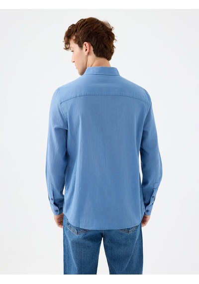 Loft Regular Fit İndigo Erkek Gömlek Lf2039536 İndigo