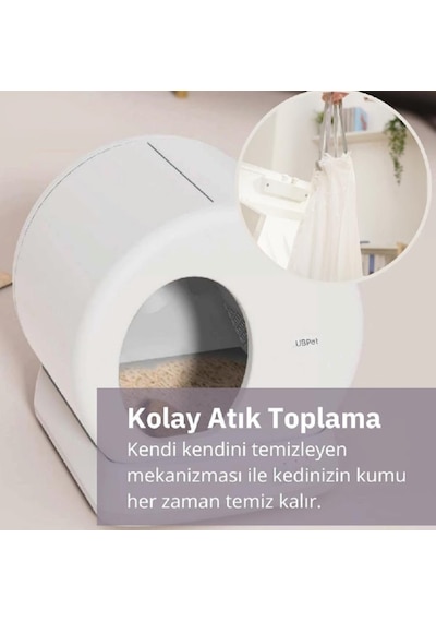 Ubpet C10 Pro Kameralı Akıllı Kedi Tuvaleti App Kontrol Akıllı Sensörler Sessiz Çalışma + Koku
