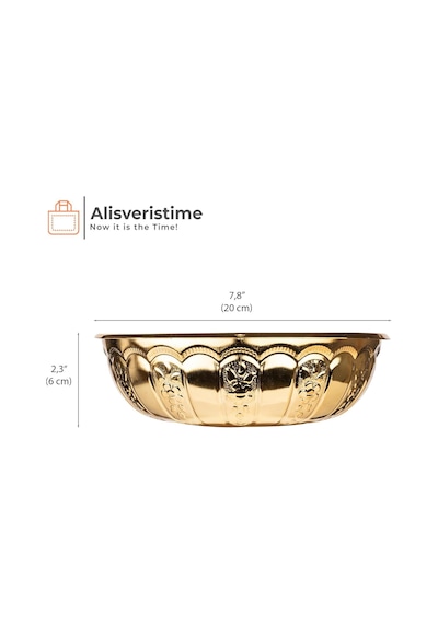 Alisveristime Sac Metal Dekoratif Banyo Kasesi Altın Sarısı Diğer