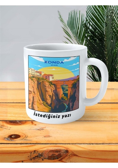 Ronda Baskılı Kupa Bardak Kişiye Özel Desen 2 Çok Renkli