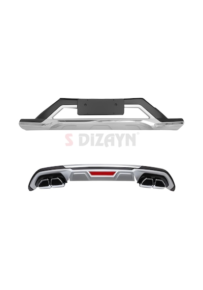 S-dizayn Hyundai Tucson Ön Ve Arka Tampon Koruma Difüzör Seti 2019-2021 A+ Kalite