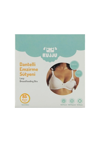 Kujju Dantelli Emzirme Sütyeni - Siyah
