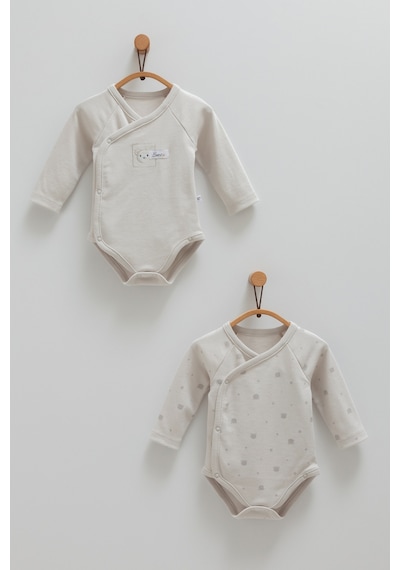 Caramell Cute Bear Anvelop Çıtçıtlı İkili Body Gri