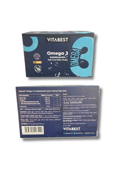 Vitabest Omega 3 Balık Yağı Trıgliserid Form 50 Kapsül