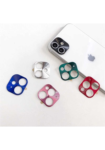Apple Uyumlu iPhone 11 Zore Metal Kamera Koruyucu Gri